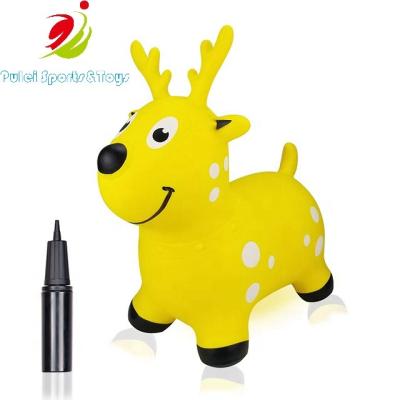 China Inflatable Toy Jumping Animal Deer Hopper Inflatable Bouncing Toys For Kids Climbing Game for sale