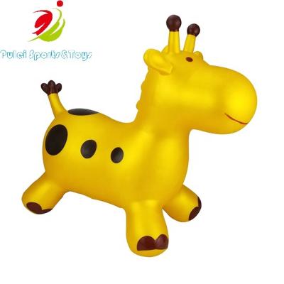 China Inflatable Toy Kids Jumping Animal Toys Hopper Inflatable Animal Giraffe for sale