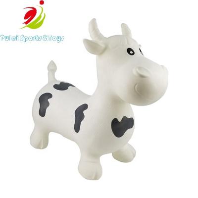 China Inflatable Bull Climbing Toy Kids Play Gym Toys Farm Animals Outdoor Space Hopper Inflatable Bull With Pump for sale