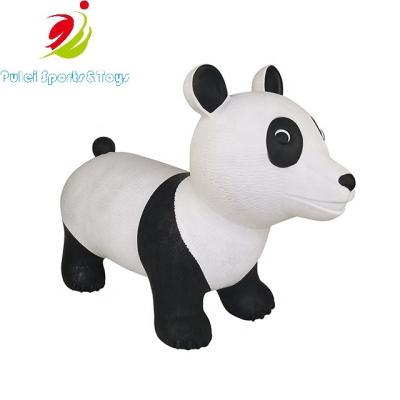 China Toy Plastic Animal Hopper Bouncy Panda Inflatable Toys For Kids Ride On Hopping Outdoor Play for sale