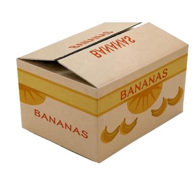 China Recyclable Fruit Cardboard Banana Kiwi Packaging Cartons Box Free Custom Printed Sample for sale