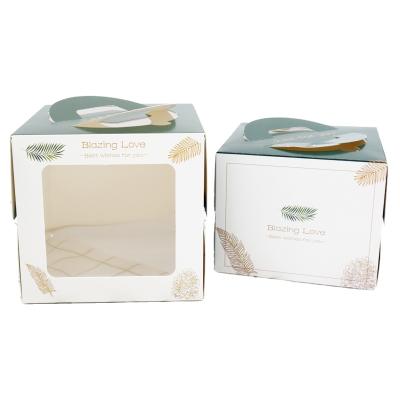 China Recycled Materials Custom Design Paper Box Cardboard Box White Cake Box for sale