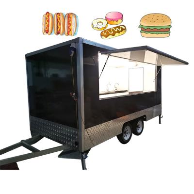 China New Model Vegetable Processing Factory Mobile Food Truck Food Truck Mobile Food Truck Restaurant Trailer Square Food Supply Trailer for sale