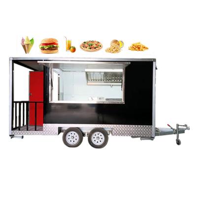 China Good Design Fast Food Trailer Square Vegetable Processing Plant Square Food Trailer Food Truck For Sale Europe for sale