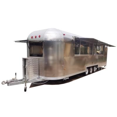 China Outdoor Vegetable Processing Factory Food Kiosk Street Food Selling Cart Airstream Food Trailer UK for sale