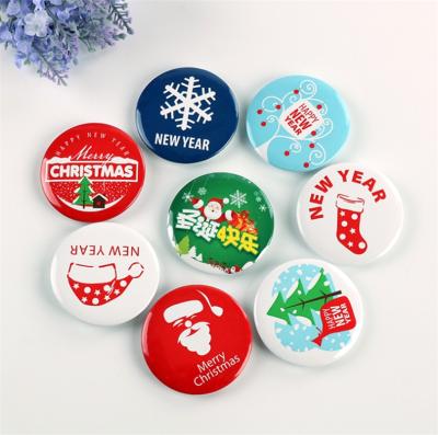 China 44mm Diy Nickel Free Cartoon Round Logo Tin Button Plastic Custom Badge for sale