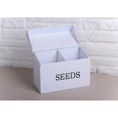 China Agriculture Plant Seeds Wholesale Container Rectangle Plant Seeds Box Customized Seeds Storage Box Metal Tin Box for sale