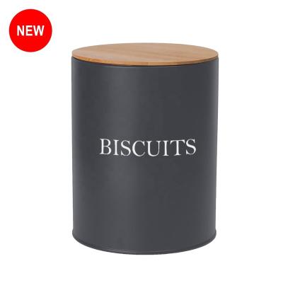 China Hot Selling High Quality Customized Tin Box Kitchen Storage Food Metal Cookies Tin Box Amazon Cookies Freshness Storage Customized Jar for sale