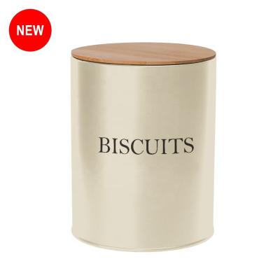 China Freshness Preservation Factory Wholesales Cookies Candy Tin Container Customized Metal Cookies Box Airtight Storage Jar Food for sale