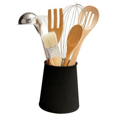 China High Quality Sustainable Farmhouse Accessories Metal Utensil Holder Customized Large Kitchen Storage Cutlery Tools Utensil Holder for sale