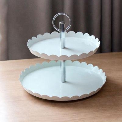 China Viable High Quality Cake Tools Galvanized Steel Stand Wedding 3 Tier Cake Pop Stand Decorating Cake Stand for sale