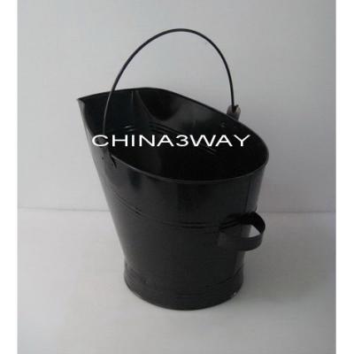 China Modern Factory Wholesales High Quality Metal Galvanized Steel Pail Bucket Customized Black Pail Steel Coal Trough for sale