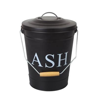 China High Quality Classic Galvanized Ash Bin Metal Garden Charcoal Pail With Handle Fire Pit Chimney Tools for sale