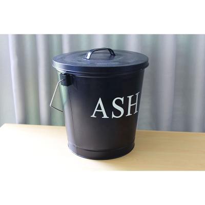 China Classic Factory Wholesale Galvanized Ash Bin Metal Charcoal Pail Chimney With Handle Fire Pit Tools for sale