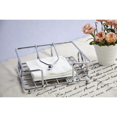 China Vintage Metal Wire Napkin Cart Storage Holder Creative Countertop Napkin Holder Transitional Customized Restaurant for sale