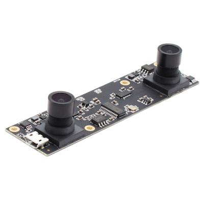 China ELP Camera 2MP 1920x1080 MJPEG 30fps Mini Dual Lens USB Stereo Webcam Module AR0330 Camera With M9 90 Degre Lens for sale