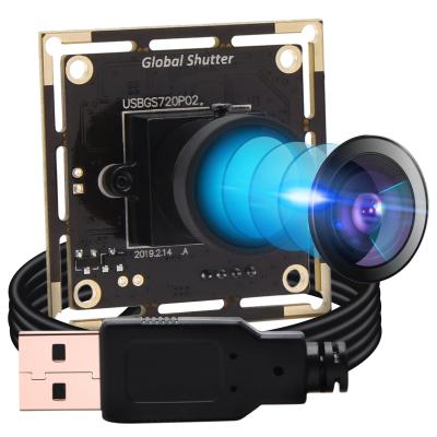 China ELP USB Monochrome Camera Mini Webcam Module 720P 60fps Micro Wide Angle Shutter USB Board Global Camera for sale