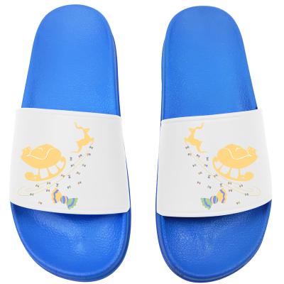 China Wholesale Anti-slippery Logo Slide Indoor Custom PVC Printing Slipper For Women Men Custom PVC Slides Slide Sandal for sale