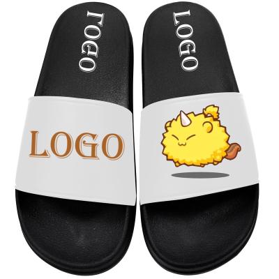 China OEM Custom Black Anti-Slip Slides Shoes Sandal PVC, Custom Logo Slippers Men Plain Blank Slide Sandal, Custom Logo Slide Slippers for sale