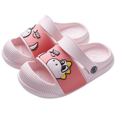 China Soft PVC Kids Baby Boys Plastic Printed Indoor Anti-skid Slippers Logo House Kids Slippers Shoes Light Candy Color for sale