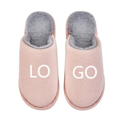 China Fashion Trend Most Selling Indoor Plush Logo Soft Unique Women's Fur Winter House Slippers Custom Made for sale