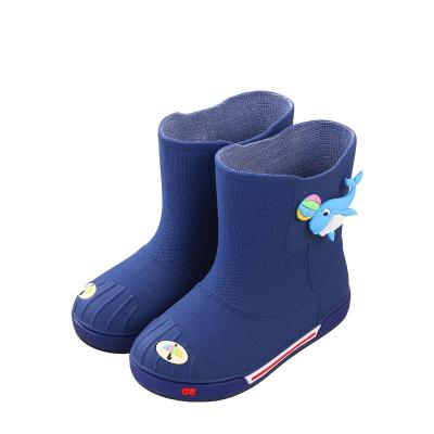 China Children PVC Color Changing Rain Shoes Boots Half Transparent Rainboots Damping Rainboots For Children for sale