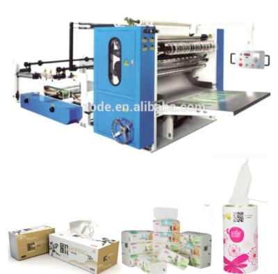 China China manufacturer operating easily automatic paper facial tissue folding machine with packing machine for sale