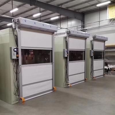 China Modern Industrial Roll Up Door Stainless + PVC High Speed ​​Workshop Door for sale