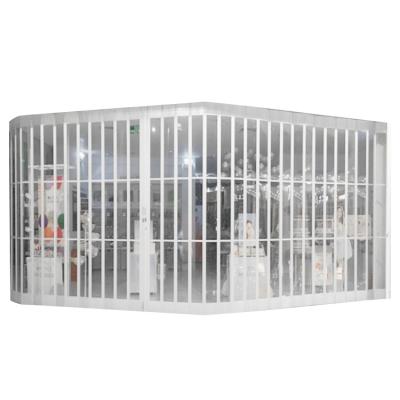 China Security PVC Crystal Clear Folding Door For Modern Commercial Fashionable Market Use for sale