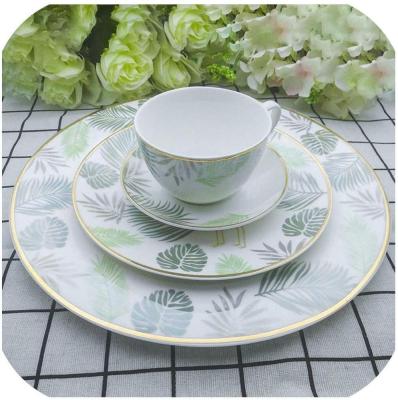 China Germany style disposable dinner set! 30pcs Coupe New Design Porcelain Dinnerware With Gold for sale