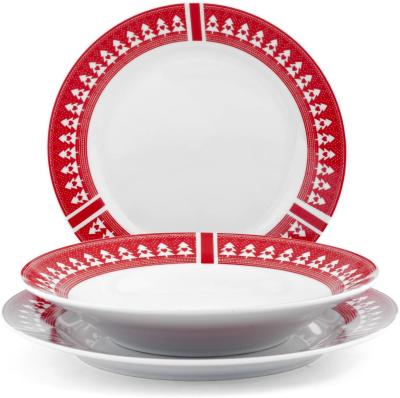 China Sustainable factory supply! ! 18pcs porcelain dinner set, dinnerware set with cut out design for sale