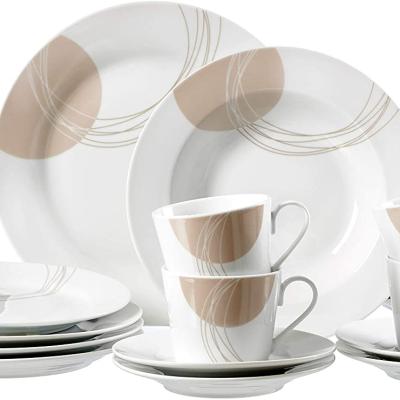 China Sustainable European Style 30pcs Porcelain Dinnerware Set, Dinner Set With Decal for sale