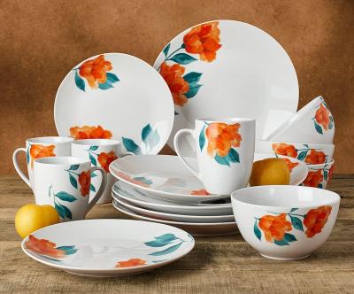 China 16pcs Viable Style Porcelain Germany French Dinnerware , Fine Germany Porcelain Dinnerware Set for sale