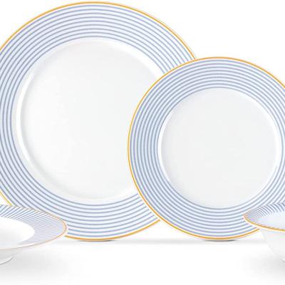 China Sustainable European style china set! 24pcs Mexican Ceramic Porcelain /colorful Dinnerware Sets With Decal for sale