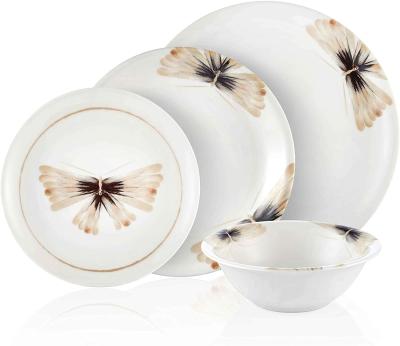 China Sustainable European style china set! 24pcs Mexican Ceramic Porcelain /colorful Dinnerware Sets With Decal for sale