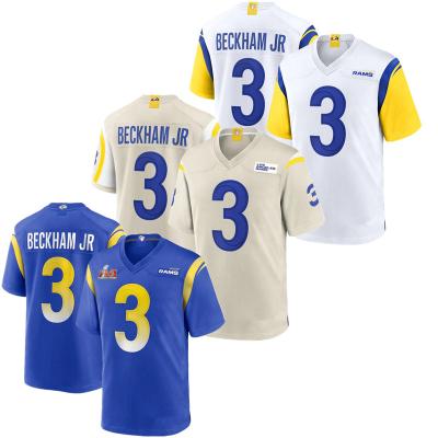 China Men's Los Angeles Tank Tops #3 Odell Beckham Jr Antibacterial. Quilted Game Jersey USA Football Jerseys Wholesale - Royal/White/Bone for sale