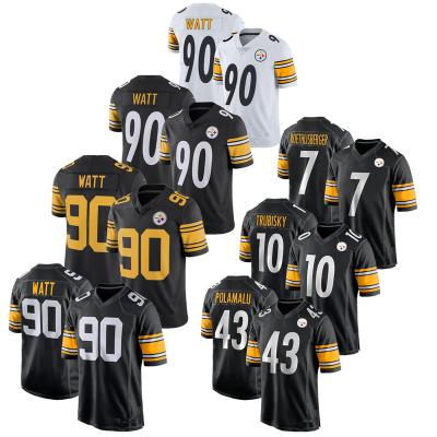 China T.J. Watt Pittsburgh Jerseys Antibacterial 22 Najee Harris 10 Trubisky Tank Tops 43 Polamalu Stitched USA Football Sport Fashion Limited for sale