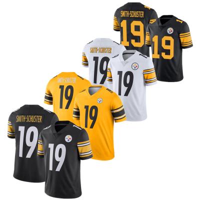 China Wholesale Black 2022 Kenny Pickett #19 JuJu Smith Jerseys Antibacterial Jersey Draft First Round Pick Stitched American Football Limited for sale