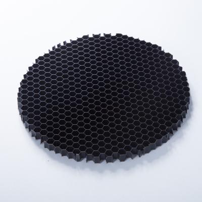 China Runde schwarze Aluminium-Seitenlänge Honey Comb Louvers 2mm zu verkaufen