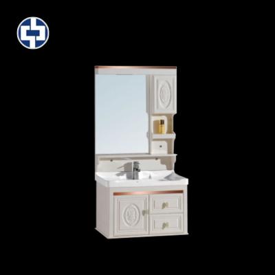 China Quality Assurance Wholesale Modern Hand Painted Wash Basin with Different Capacity Solid Wood Cabinet for sale