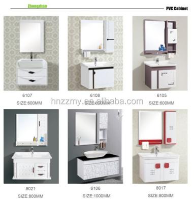 China Modern PVC Bathroom Sink Cabinet for sale