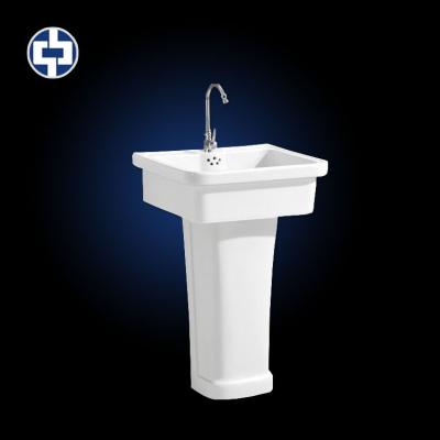 China Wholesale Free Standing Pedestal Laundry Ceramic Swimming Pool Sink Eco - Friendly for sale