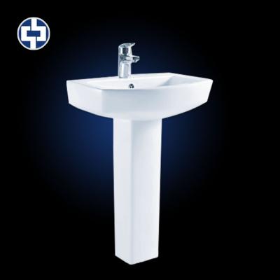 China Water cool-hot-exchange faucet pedestal eco-friendly save wash sinks luxury diamond shape pedestal sinks rectangular ceramic white color bathroom sink shape best price high quality porcelain for sale