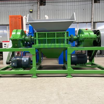 China Plastic Recycled Rubber Shredder Resources Kitchen Waste Shredder Machine High Quality Double Shaft for sale