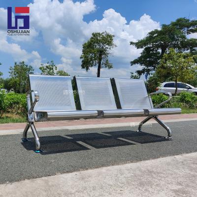 China Modern Outdoor Seating Bench Link Strip Waiting Room Hospital Chair Stainless Steel Oshujian Waiting Chair for sale