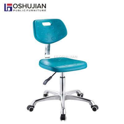 China Contemporary Computer Lab Furniture Stainless Steel Lab Stool Esd Desk Injected PU Lab Chair for sale