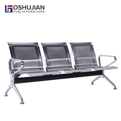 China Airport modern high quality bank hospital waiting chair for sale price strip stainless steel strip seat for sale