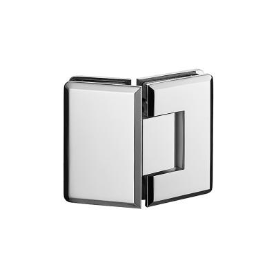 China 135 Degree Modern Stainless Steel Glass To Shower Room Door Flange Glass Bracket Hinge for sale