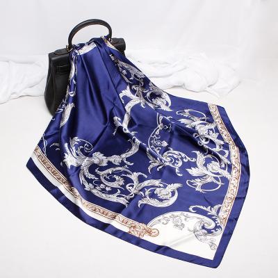 China Fashion Customized Fashion Ladies Square Scarf Custom Printed Scarves Satin Silk Scarf for sale