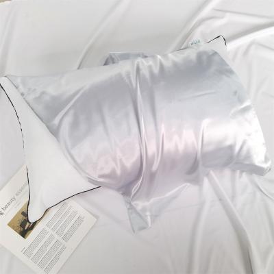 China Amazone Anti-Static Slip Polyester Hot Selling Silky Pillowcase For Hair And Skin Satin Custom Pillow Case for sale